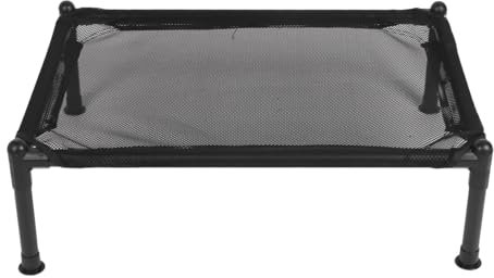 NSXAYIWE Elevated Dog Bed, Breathable Mesh Raised Dog Bed Steel Frame for Indoor Outdoor, Anti-Slip Foot Pads for Dogs (85x45x15cm / 33.46x17.72x5.91in)