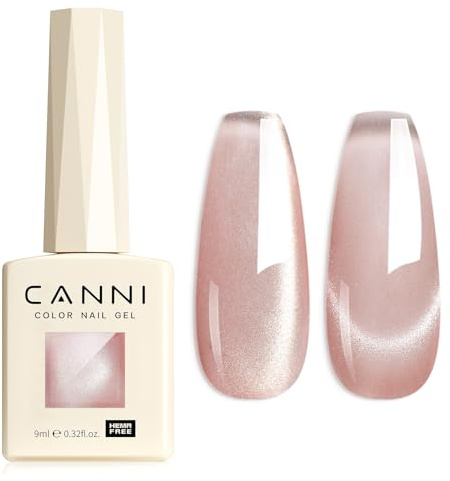 CANNI Vernis à Ongles Gel Semi Permanent Pailleté Cat Eyes Magnétique marron rose Glitter Vernis à Ongles Gel Nail Polish Soak off Vernis Manucure 8001
