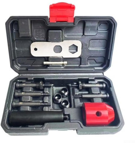 MeevrgR Elektrische Nietzange Aluminium Nagelkonverter Kopf Set M3-M10 Tragbares manuelles Montage-Kit Nietmutter-Adapter für Akkuschrauber mit Tragetasche