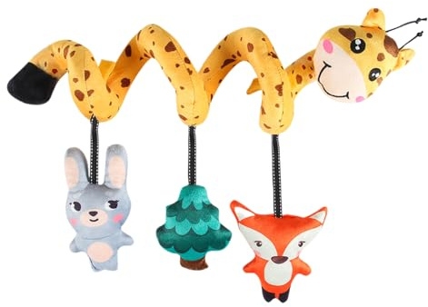 Genérico Juguetes para Silla De Coche | Juguete De Actividades con Música Y Alto Contraste para Silla De Paseo | Herramienta Educativa Interactiva Ligera para Bebés Y Niños De 1-3 Años