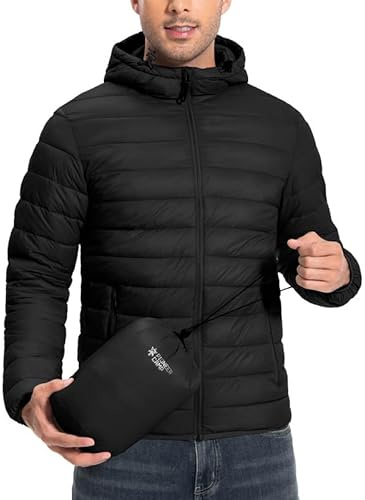 Pioneer Camp Chaqueta acolchada impermeable para hombre, ligera