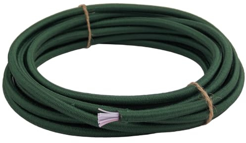 PES Polyester Expanderseil 6mm Gummiseil Multiflex Gummileine Planenseil Gummikordel Made in Germany 10m-100m (Oliv, 30m)