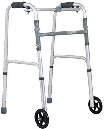 Gehhilfe für Senioren Gehgestelle, höhenverstellbar, Mobilität mit 2 Rädern für Senioren, zusammenklappbar, tragbar und multifunktional, Rehabilitationstraining, Hilfsmittel für Behinderte i