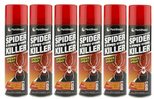 6 x 200ml, Spider & Creepy Crawly Killer Spray, Pack of 6, Home and Premises Insect Control, No More Spiders
