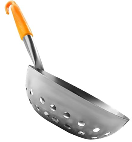 SHINEOFI Colino Cucina in Acciaio con Manico Lungo Mestolo per Scolare Pasta e Verdure Cucchiaio Scolapasta Resistente al Calore per Uso Domestico e Professionale Colore Colore Casuale