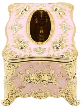 BESTYASH Acryl Tissue Box Kunststoff Taschentuchspender Desktop Organizer mit Stilvollem Design für Wohnzimmer Schlafzimmer Büro Dekorative Papiertaschentücher Box in Rosa Praktische