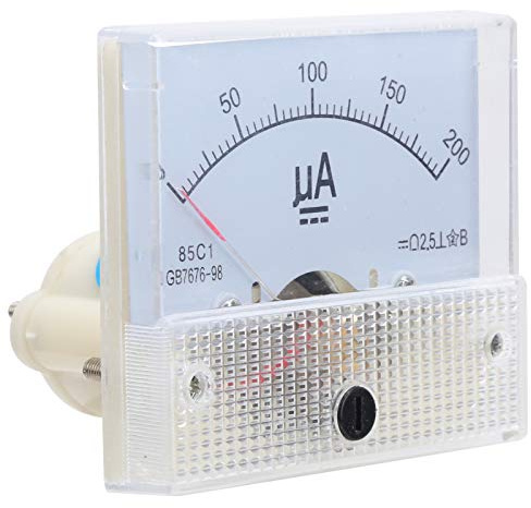 RASTKY Misuratore di Corrente con Puntatore Analogico 85C10~200UA - Amperometro da Pannello Ad Alta Precisione Misurazione della Corrente del Circuito, Sistemi di Distribuzione PerfectPower e
