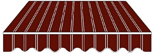 Toldos Manuales de Jardín, Tela de Repuesto Toldo de Patio Cubierta Superior Retráctil Parasol para Exteriores Lona Resistente A Los Rayos para Patio, Terraza, Balcón(Burgundys,6.5x5ft/200x150cm)