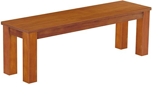 Brasilmöbel Sitzbank 140 cm Rio Classico Kirschbaum Massivholz aus Pinie, Verschiedene Größen & Farben, ideal für Esszimmer & Küche