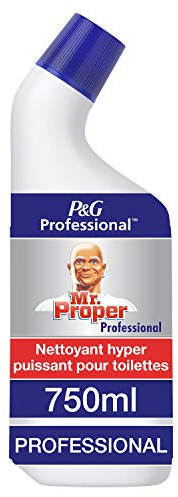 Mr Propre Professionnel, P&G Professional, Nettoyant Sanitaires Hyper Puissant, Détratrage parfait pour Toilettes et Urinoirs, Nettoie, Détrartre, Fait Briller, Gel (750 ml)