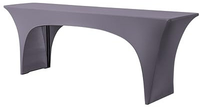 EBETA E Elastisch Biertischhussen Biertisch-Auflage & Tischdecke für 70cm Breite Bierzeltgarnitur Stretch Hussen für Festzeltgarnituren Hussen (Taupe, für 70cm Tisch)