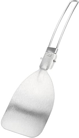 Restokki Foldable Camping Spatula, Titanium Spatula Frying Shovel with Folding Handle Food Turner for Outdoor Picnics Camping