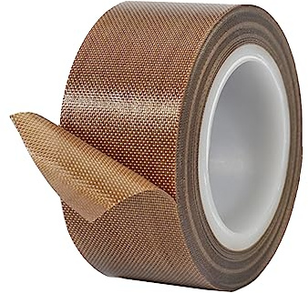 Qrity 1 Stück Teflonband, Hochtemperatur Klebeband, 80mm*10m, Dicke 0,18mm, Hitzebeständig bis 300℃, für Handversiegelung, Impulsversiegelung