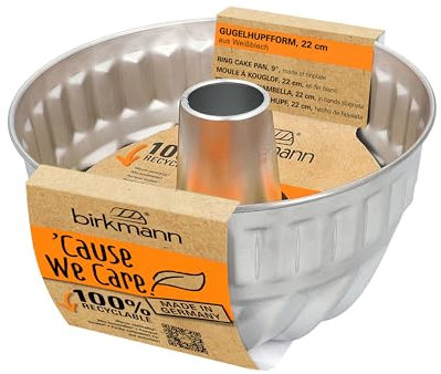 Birkmann, Cause we care 889095 Kouglof argenté, Ø 22 cm, fer-blanc, sans PFOA et sans PFOS