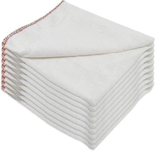Jumbo Dish Cloths Extra Large Double Layered 100% Soft Cotton 40x50cm for Kitchen Cloth, Cloths to Clean Surfaces Glass, Furniture, Mirror, Microfibre Cleaning Cloth Dish Cloth Pack (20)