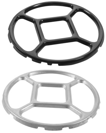 Zerodeko Anneaux de Wok Antidérapants en Alliage 2pcs pour Plaque de Cuisson à Gaz Support Stable pour Cuisson sur Cuisinière