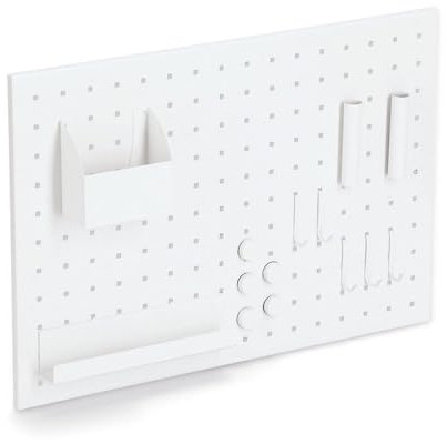 Zeller 11138 Memoboard m. Utensilien, Metall, weiß, ca. 50 x 35 cm