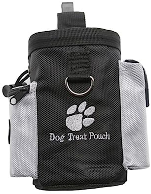 Kisangel Bolsa de Golosinas para Perros Bolsa de Entrenamiento Manos Libres Cordón Ajustable Tamaño Compacto para Paseo y Adiestramiento Mascotas
