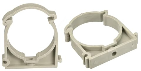 QUARKZMAN Colliers de Serrage pour Tuyaux de 50 mm de Diamètre, Fixations de Tuyaux d'Eau PPR avec Verrou pour l'Alimentation en Eau Gris 2 Pièces