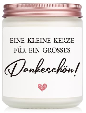 SECOGM Dankeschön Geschenke für Frauen - Duftkerze im Glas | Danke Geschenk Klein, Abschiedsgeschenk Kollegen, Danke Kerze für Kollegin Lehrerin Erzieherin
