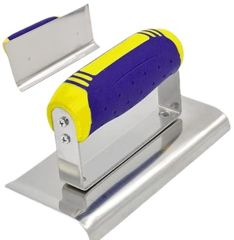Handkantenschneider Für Beton - Betonkantenschneider, Glättkellen Für Betonfugen Mit Gebogenem/geradem Ende, Präzisions-Trimmwerkzeuge Mit Ergonomischem Griff Und Nietfreier Konstruktion Für Betonpro
