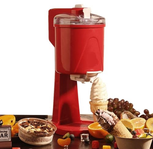 Mini sorbetières molles portables, machine de fabrication de crème glacée molle de 1000 ml, machine à crème glacée molle aux fruits for la maison, nettoyage facile, outil de crème glacée au sorbet au