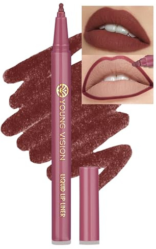 Jutqut Wasserfester Lipliner, Lippenstift Long Lasting, Waterproof Wischfest Lip Liner, Matte Liquid Lippenkonturenstift, High Pigmented Makeup Lip Pencil, Smooth Lippenliner, natürlich Lipstick, 12