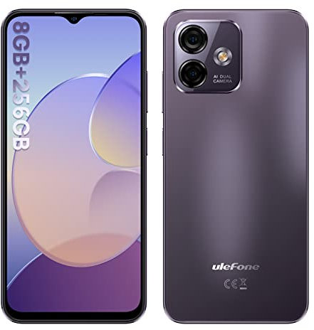 Ulefone Note 16 Pro Telephone Portable, 16GB RAM + 256GB ROM Smartphone Double SIM, Caméra 50MP, 6.52’’ Ecran HD+ Android 13 Smartphone, 4400mAh Dual SIM 4G/WiFi/GPS/OTG/Empreinte Digitale-Violet