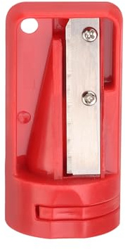 QUARKZMAN Zimmermanns Bleistiftspitzer Tischler Bleistiftspitzer für Zimmermannsbleistift Manueller Bleistift Spitzer Tragbares Bleistift Spitzer Anspitzer für Holzbearbeitung, Rot