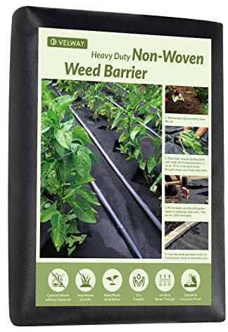 Velway Telo Pacciamatura Non Tessuto - 0,9x15M Telo Anti Erbacce per Orto Giardino - Resistente allo Strappo e Permeabile all'Acqua - Stabilizzazione ai Raggi UV - Barriere Contro Le Erbe Infestanti