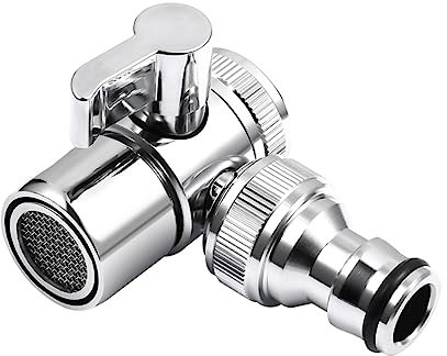 IWOWHERO Outdoor Faucet Copper Water Inlet Adapter Washer Sink Hose Splitter Versatile Compatibility for Washing Machine Dishwasher Waste Pipe Connector
