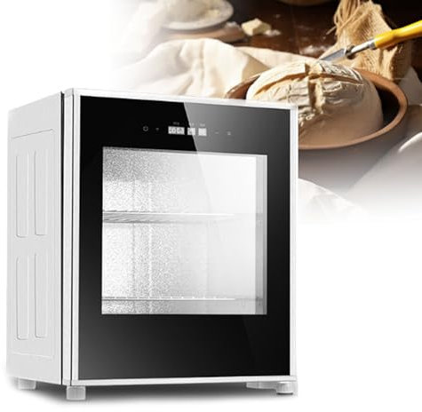 Calentador de masa madre, cesto para pan, cesta para pan, cesto para fermentación con temperatura regulable (20 °C a 50 °C), pan casero, yogur, pizza