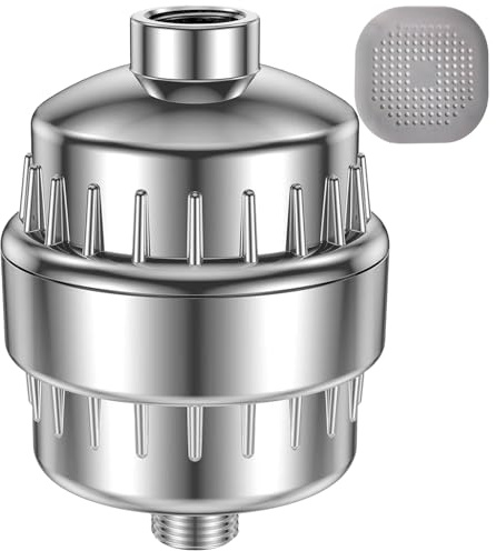 VeoryFly 36 Stage High Output Shower Filter with Green Cartridge | Removes 99% of Chlorine, Heavy Metals and Sediments, Relieves Dryness of Hair and Skin, Fit for Most Shower Heads
