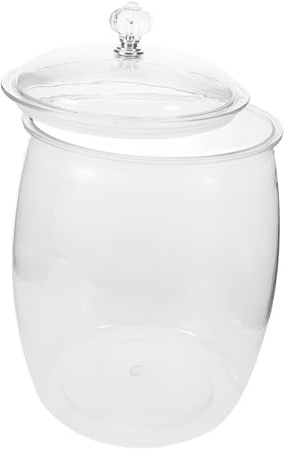 VALICLUD Tarro Transparente Para Galletas 3.8l De Plástico Hermético, Recipiente Para Alimentos Reutilizable, Almacenamiento Sellado Para Hogar y Cocina, Tapa Ajustada, Contenedor Multiusos