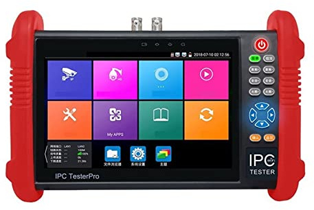 Tester per telecamere di sicurezza CCTV Tester CCTV, Tester Videosorveglianza 4K, Tester Monitor Telecamera Analogica Coassiale, Uscita POE/Rilevamento Porta Cavo di Rete On-Off/Test Main Stream 4K&H.