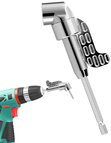 Right Angle Drill Attachment, Bendable Bit Attachment, 105 Degree Angled Drill Adapter Bendable Tool for Tight Spaces Electric Screwdrivers Carpenter Projects Adults Men
