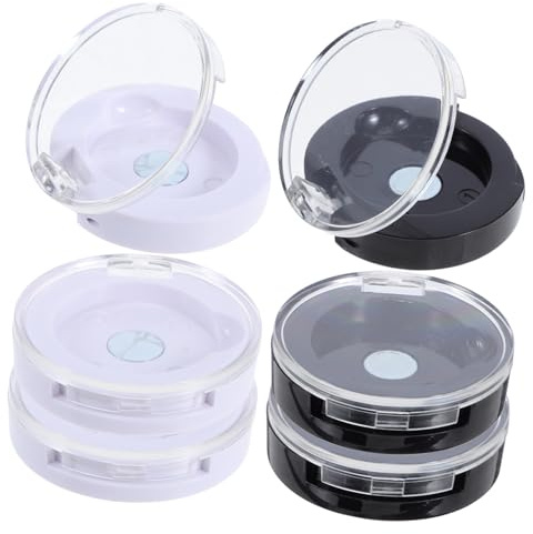 IWOWHERO 6 Stück Magnetische Lidschattenpfännchen Aufbewahrungsbox aus Kunststoff ohne Geruch Leichte Make Up Behälter für Concealer und Augencreme im Alltag und Reisen