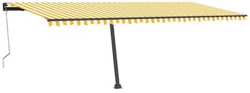 Automatische Markise mit & Windsensor 600x300 cm - Pulverbeschichtetes Aluminium & 100% Polyestergewebe mit PU-Beschichtung - Perfekter Sonnenschutz für Terrasse und Garten