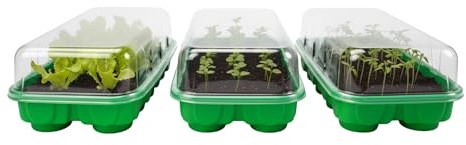 3er Set Mini Treibhaus Gewächshaus Zimmergewächshaus – Ideal für Pflanzenzucht, Saattöpfe & Anzuchtkasten. Schaffe optimales Klima für Keimlinge, Kräuter, Gemüse, Tomaten & Blumen auf der Fensterbank