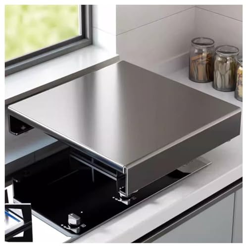 Vnook Couvercle de Plaque de Cuisson en Acier Inoxydable, Protection for cuisinière à gaz, Protection de Plan de Travail for Plaque de Cuisson électrique, Protection Anti-Rayures(35x45x7cm)