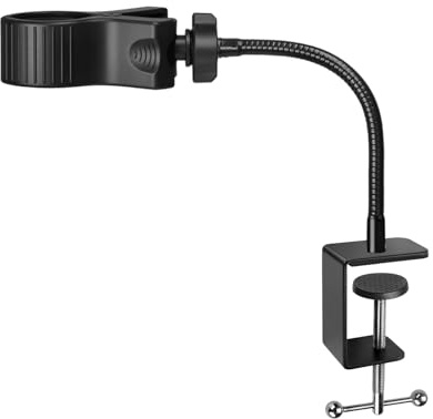 Schwanenhals Mikrofonhalter Mit Flexiblem Arm Und Starkem Clip Für Eine Genaue Mikrofonplatzierung. Verstellbarer Galgenarm