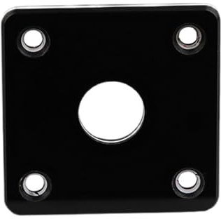 QUXVUIS Flache Bodenplatte, quadratische Klinkenbuchse aus robustem ABS Kunststoff, verbessert Klangqualität, Langlebigkeit, Zubehör für E Gitarren, Klinkenbuchse
