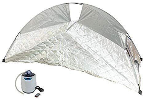 CHI-Enterprise - Dampfsauna - liegende Ausführung | Liege-Sauna mit drahtloser Fernbedienung und elektr. geregeltem Dampferzeuger, 2 Liter | Maße: 180x73x50cm | 1000 Watt