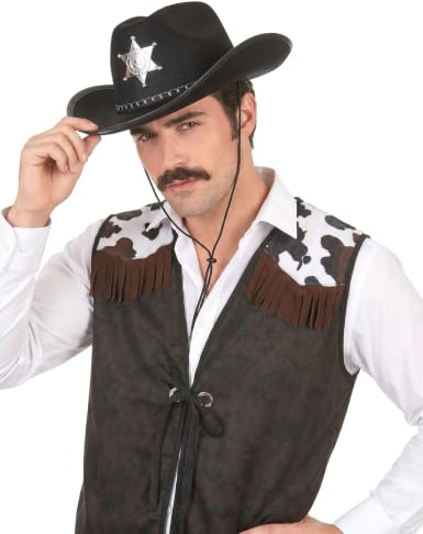 DEGUISE TOI Cowboy-Hut Sheriff für Erwachsene schwarz - Schwarz