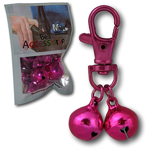 Minder Bell Accessories Handbag Purse Keys Wallet Phone Theft Pickpocket Holiday Twin Security Alarm Bells Attachment (Hot Pink)