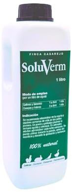 FINCA CASAREJO SoluVerm 1L - Prevención de los Vermes en Gallinas y Otras Aves de Corral - Desparasitación Interna - Solución Natural contra los Vermes