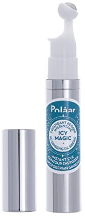 Polåar - Icy Magic Instant Eye Roll-On con Ginseng Siberiano - Cuidado Contorno de Ojos Antiojeras y Antibolsas - Perla metálica - 92% Natural, Vegano, Hecho en Francia, Sin perfume - 10ml