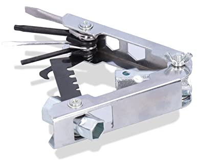 Chainsaw Tool with T27 Torx Wrench,4mm Allen Wrench,Small and Large Screwdrivers,13mm 16mm 17mm 19mm Sockets,Rebar Groove Cleaner,Round File Measuring Tool
