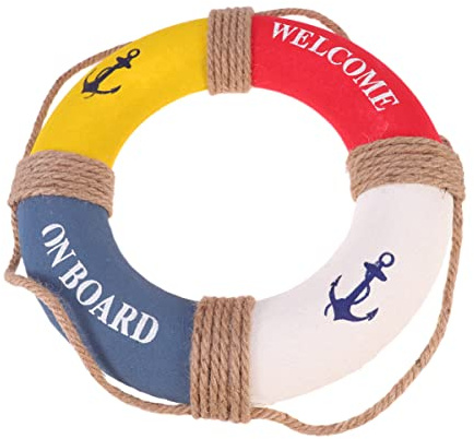 Ciieeo Lifebuoy Wall Hanging Decor 1PC 50cm Home Decoration DecorativeLife Buoy Hanging Foam Life Buoy Cloth Life Ring Buoy for Home Wall Nautical Decor Lifebuoy Decoration