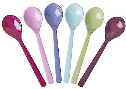 Rice Melamin Teelöffel Teaspoons 6 Stück Mehrfarbig